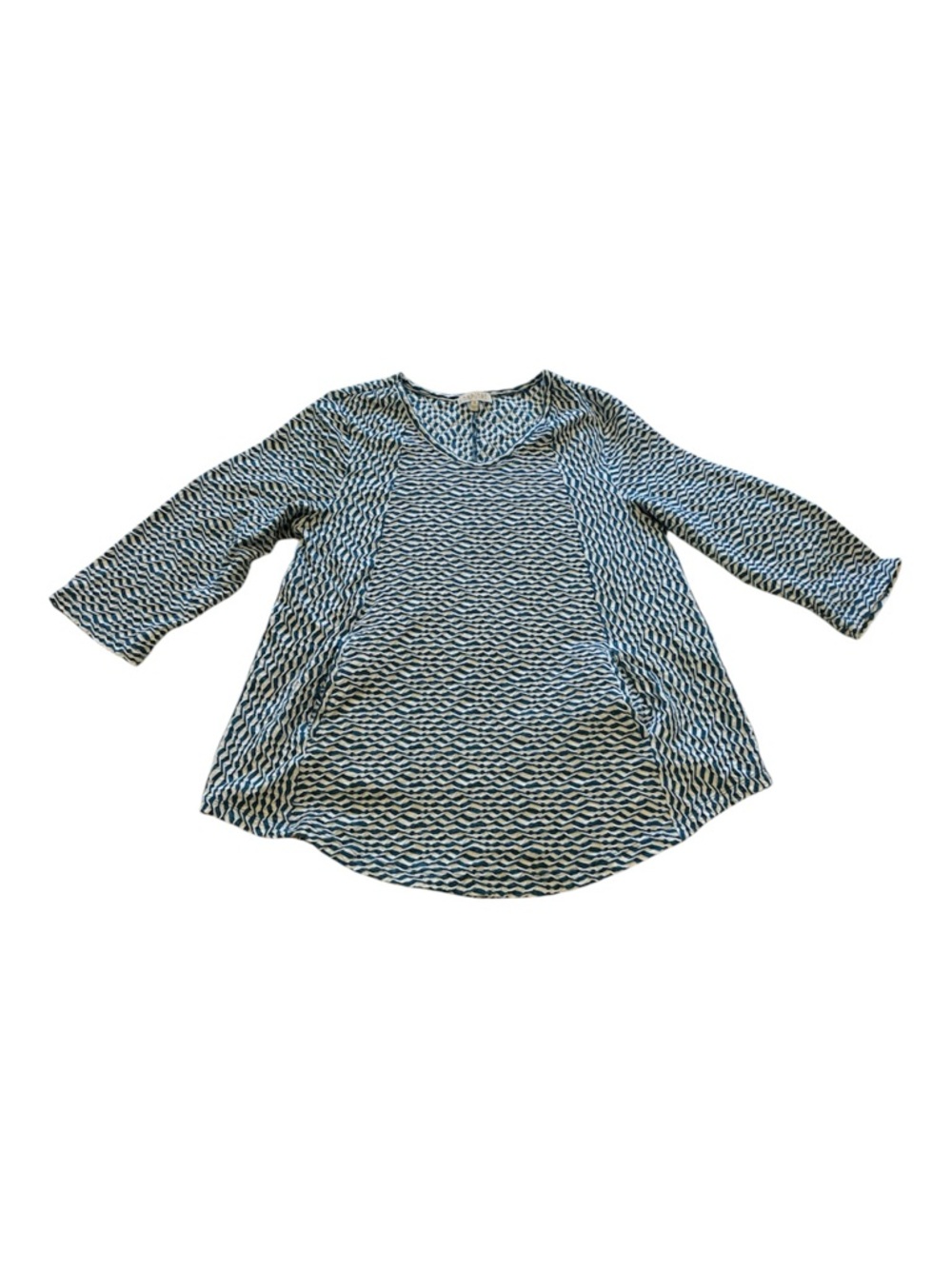 HABITAT CLOTHING Top 3/4 Sleeve Size Medium Stretchy Beachy Coastal Nautical